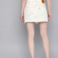 Women's Mid Rise Light Blue Regular Fit Denim Skirt - 3 View