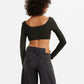 Women's Red Tab Brand Logo Ballet Crop Top - 51340539-0c6a-4a49-85f8-533e2fd41c5f View
