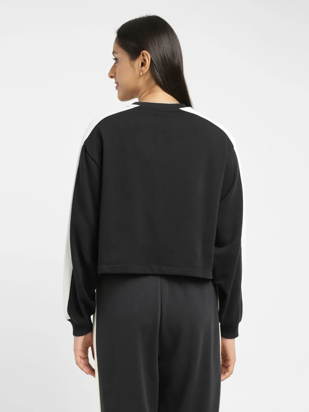 Women's Brand Logo Black Crew Neck Sweatshirt - 020f0a0c-7ceb-48ea-a1b0-68059117cc03 View