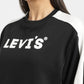 Women's Brand Logo Black Crew Neck Sweatshirt - ac6274b8-bb0a-452c-98f5-405c16690ae5 View