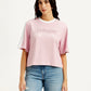 Women's Typographic Print Relaxed Fit T-shirt - Front View