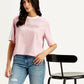 Women's Typographic Print Relaxed Fit T-shirt - Styleshot View