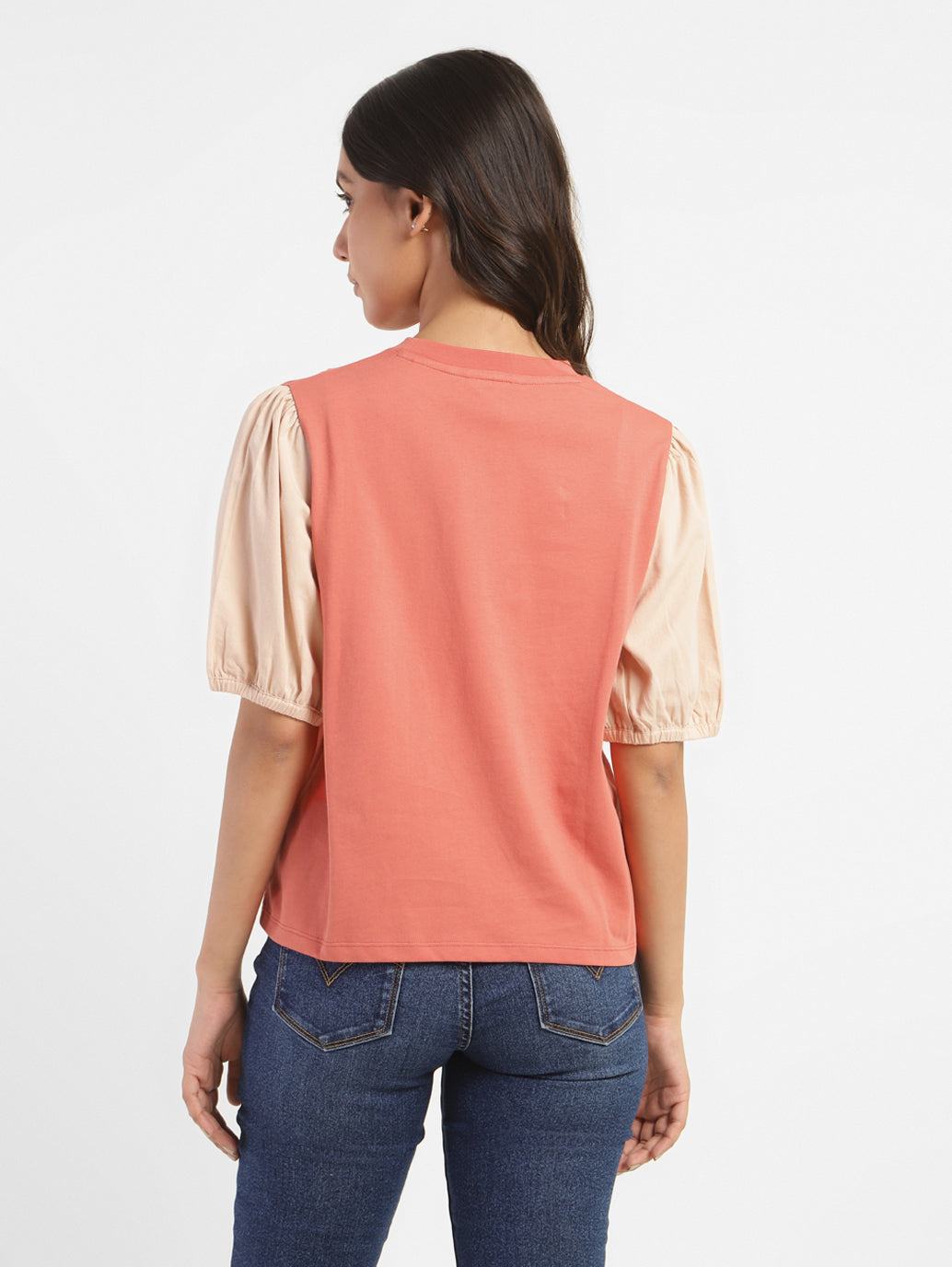 Women's Colorblock Round Neck Top - ce9e2d04-c39e-4785-ad2e-6ec85406a866 View