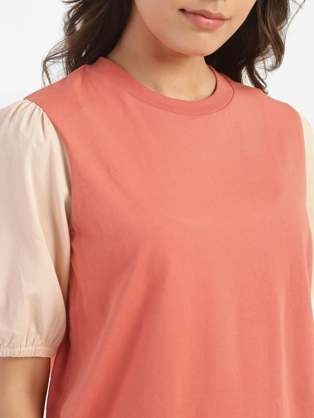Women's Colorblock Round Neck Top - e6305c0b-937c-455a-bb75-b36fe8e59929 View