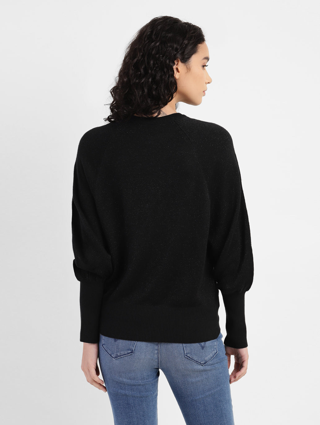 Women's Red loop Metallic Solid Sweater - d0d48b6a-2ba0-4d49-a3e4-a37101c02101 View