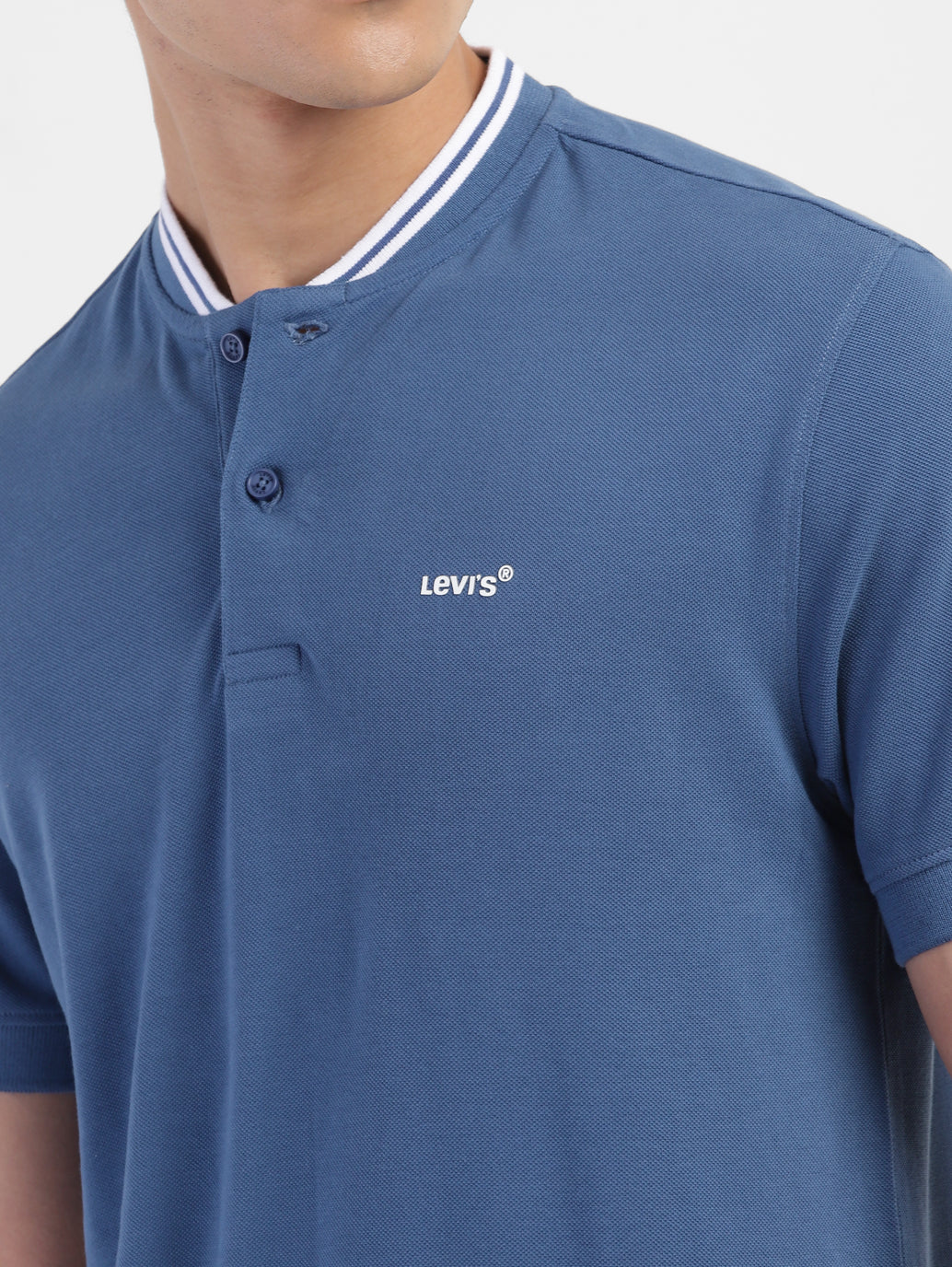 Men's Solid Band Neck T-shirt - 45623550-9eab-44de-9bd7-c403f7e921e4 View