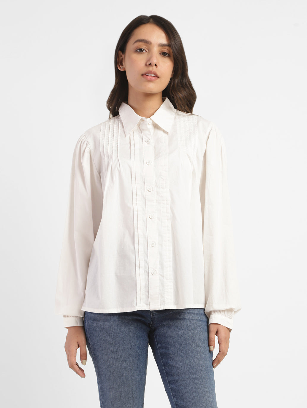 Women's Solid Spread Collar Shirt - 0c4a66a7-db44-4a13-8f3a-9ee30889cbe4 View