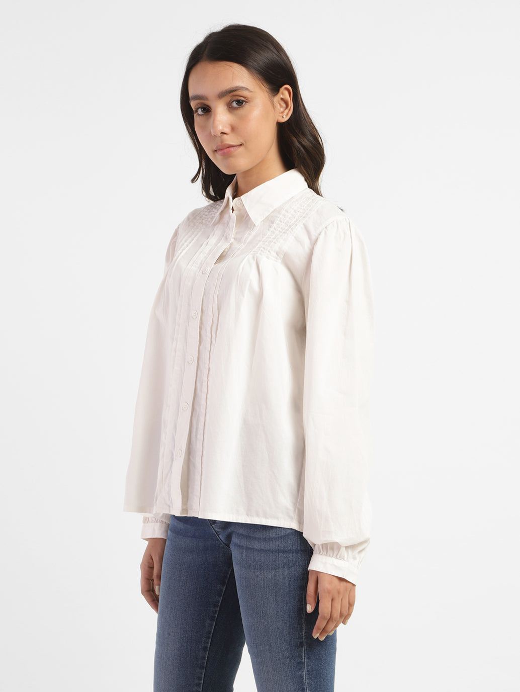 Women's Solid Spread Collar Shirt - be1f5fdf-4127-4a32-966d-2caa4a2ac1a5 View