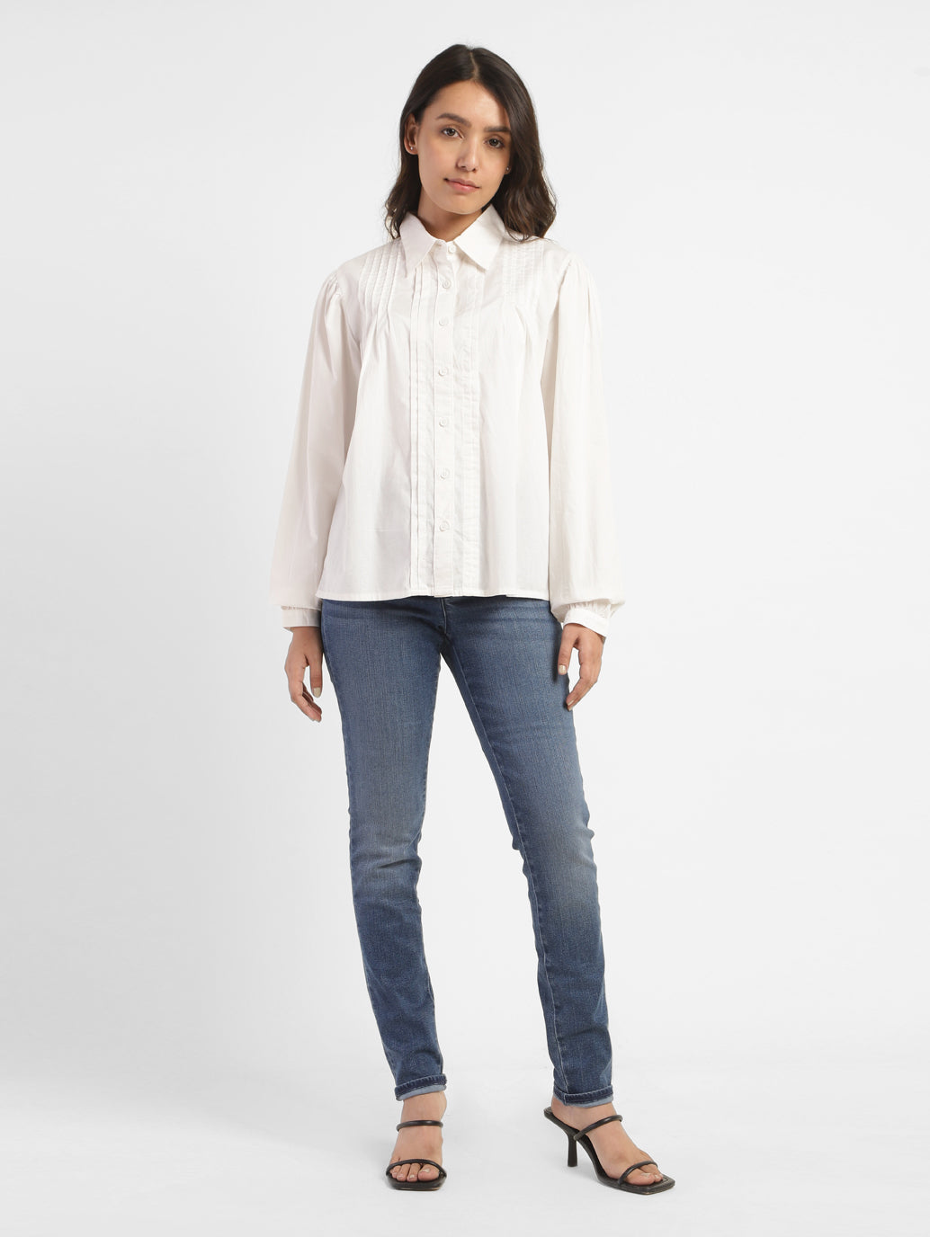 Women's Solid Spread Collar Shirt - cf5d19f0-f452-476b-85b5-6a9ee7e6b98a View