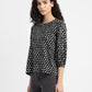 Women's Polka Dot Round Neck Top - 289a4775-b5e4-474c-a7c4-2f692627feae View