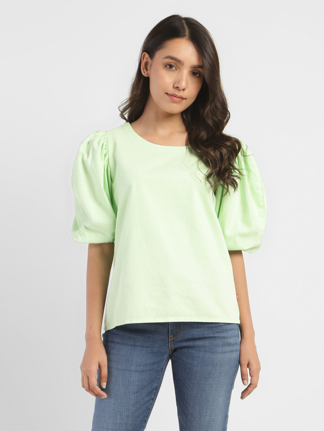 Women's Solid Round Neck Top - ca7c745e-7c34-450e-9d53-852debfec51e View