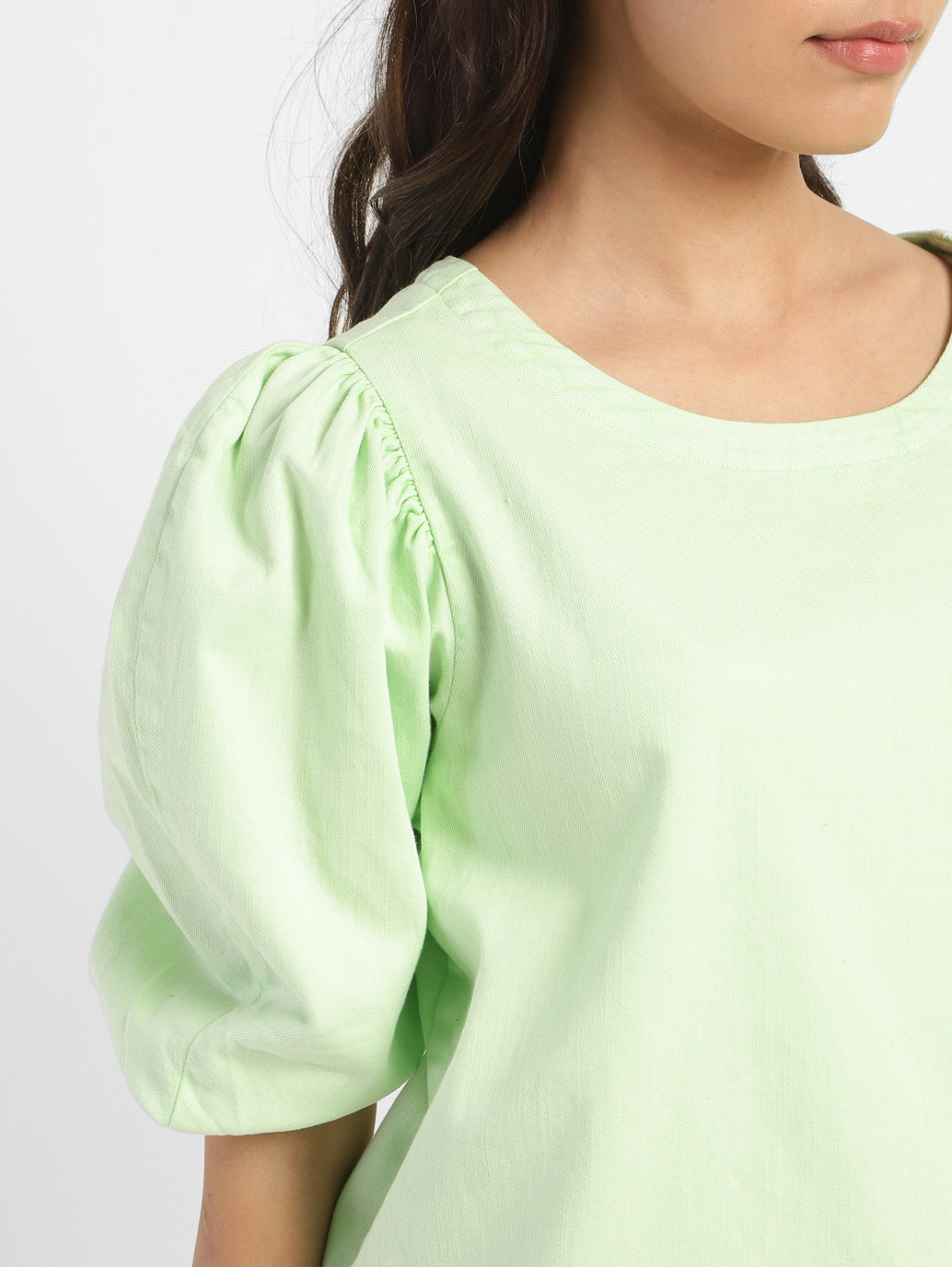 Women's Solid Round Neck Top - 9206a805-e4b7-4bb6-8eb7-3e65694cb592 View