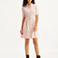 Women's Solid Light Pink Spread Collar Shirt Dress - 508f82e9-3379-42b1-971d-9f275b7fcd74 View