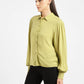 Women's Solid Spread Collar Shirt Green - 402976f0-112c-48cf-a8c9-83ffb1376c04 View