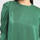 Women's Solid Green Round Neck Top - 61864831-f573-4b95-842f-838475045401 View