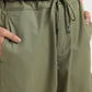 Women's High Rise Green Loose Tapered Fit Trousers - f6909040-12b2-4e75-aac8-90d63e3fb3a0 View