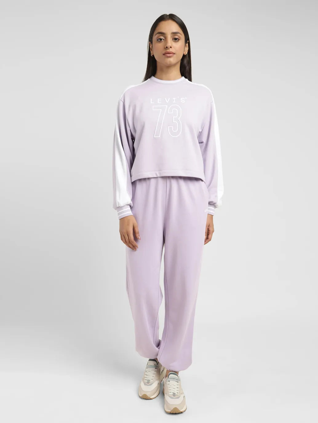 Women's High Rise Lilac Regular Fit Joggers - 1eeba925-a6c6-48c5-8c4d-9a22a8f7b337 View