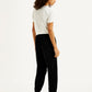 Women's Mid Rise Black Joggers - Back View