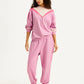 Women's Mid Rise Pink Joggers - Styleshot View