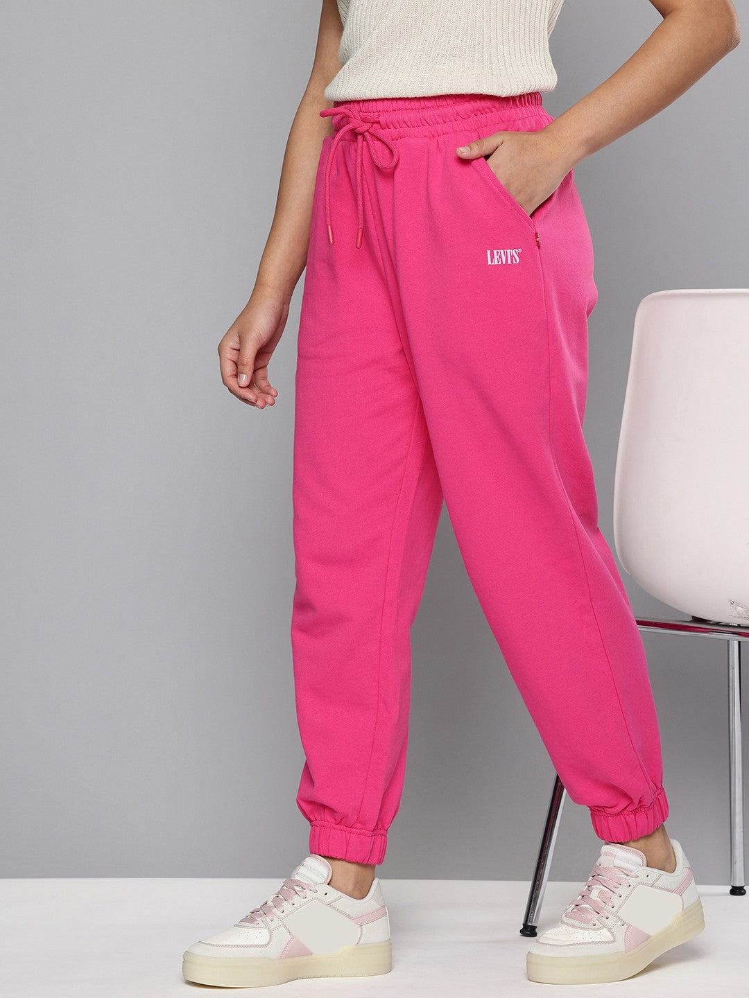 Women's Regular Fit Pink Joggers - 1 View