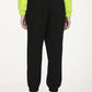 Women's Regular Fit Black Joggers - Back View