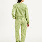 Women's Mid Rise Green Joggers - Back View