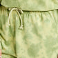 Women's Mid Rise Green Joggers - Detail View