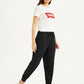 Women's Mid Rise Black Joggers - Side View
