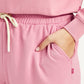Women's Mid Rise Pink Joggers - Detail View
