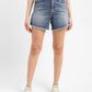 Women's High Rise Mid Indigo Regular Fit Denim Shorts - 2f5dcfcb-99d8-405d-91b6-29ffcbd20381 View