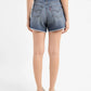 Women's High Rise Mid Indigo Regular Fit Denim Shorts - 6239ce2f-5fca-4bf3-9007-67876f80fa93 View
