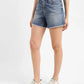Women's High Rise Mid Indigo Regular Fit Denim Shorts - 7db655bb-5567-456f-b9e4-23cf8b0ac009 View