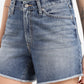 Women's High Rise Mid Indigo Regular Fit Denim Shorts - 7d42977b-72ed-4a25-9532-170743306e9e View
