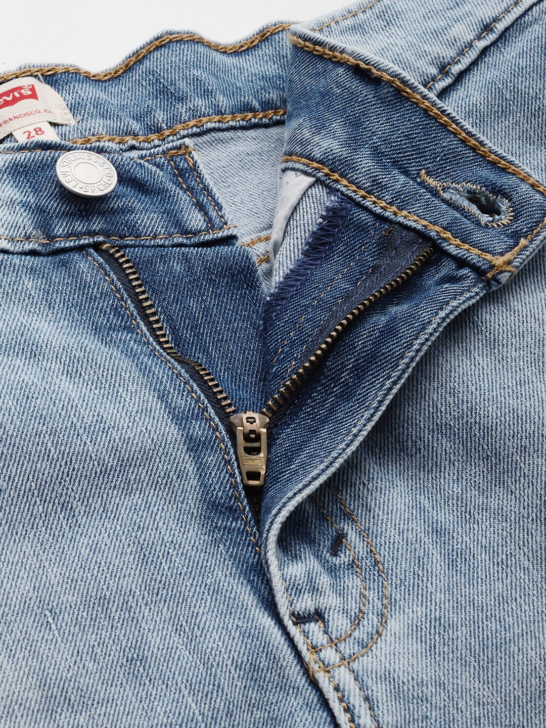 Women's High Rise Light Indigo Regular Fit Denim Shorts - 5 View