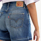 Women's Mid Rise Navy Relaxed Fit Denim Shorts - fa3c9b89-ad2b-4d07-8853-e56d5e8ca619 View