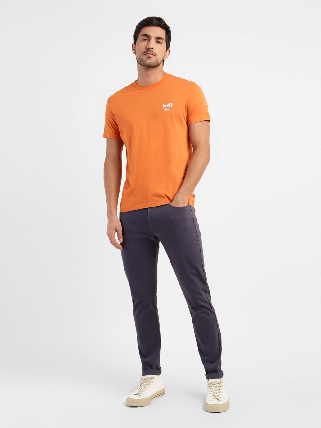 Men's Slim Tapered Fit Trousers - 40303ad0-5f7c-4264-8a23-fb32c487ba50 View