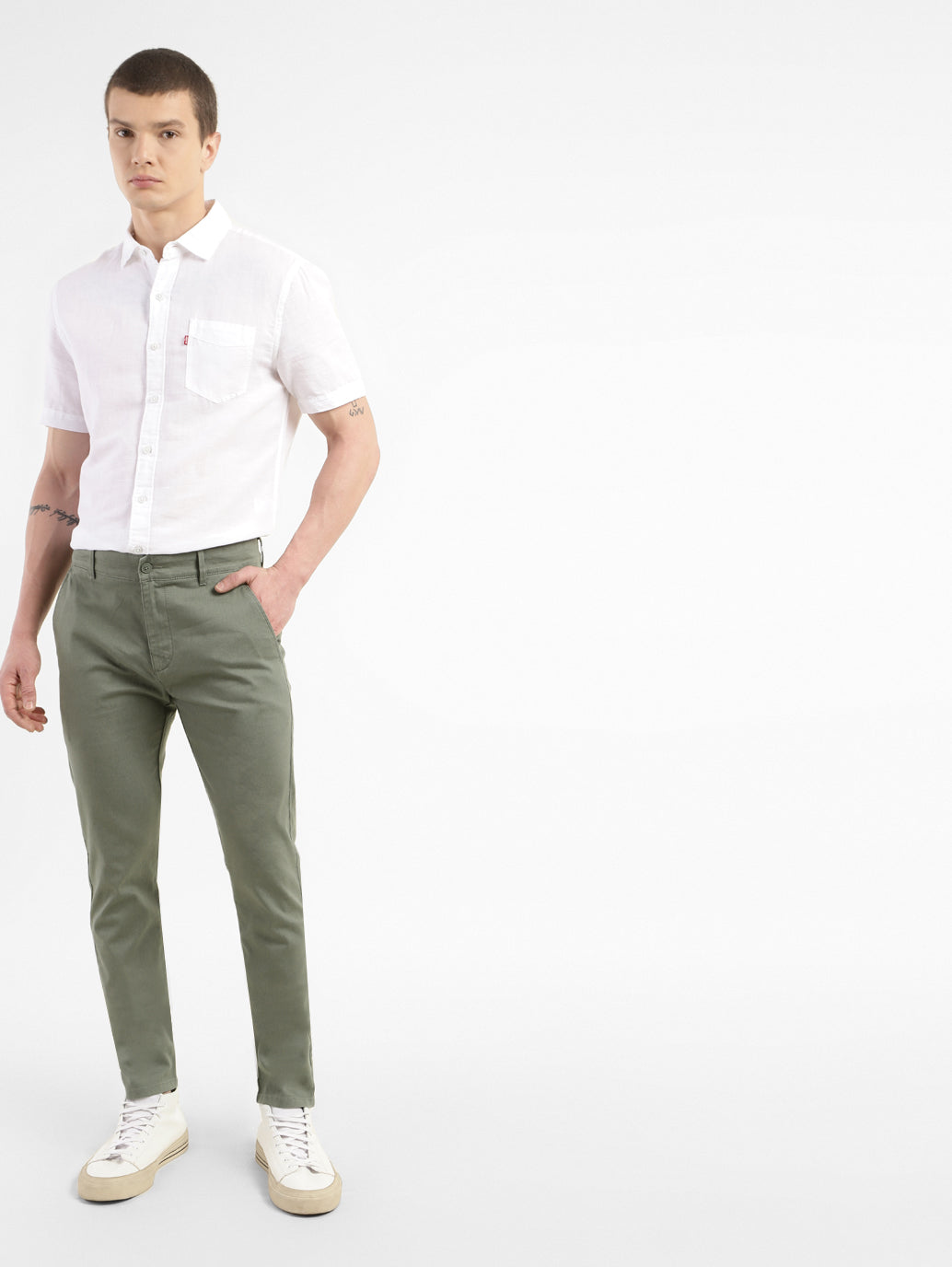 Men's Slim Tapered Fit Trousers - 2d6a1382-7993-4cb5-b81c-18965c6e77ae View