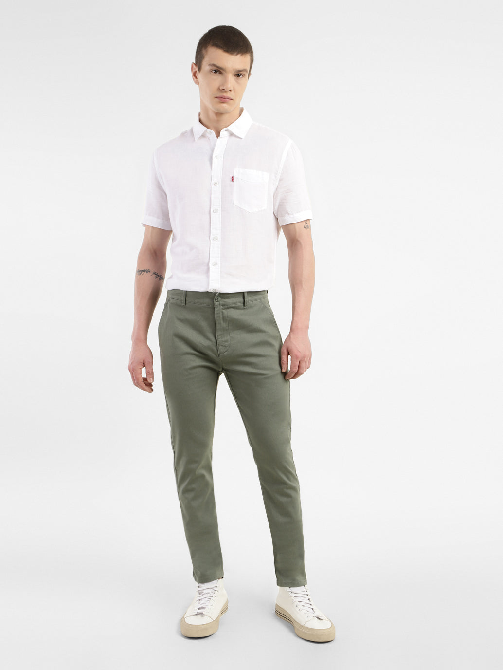 Men's Slim Tapered Fit Trousers - 0e118423-ac10-4c1b-b3d0-dda3e759ed53 View