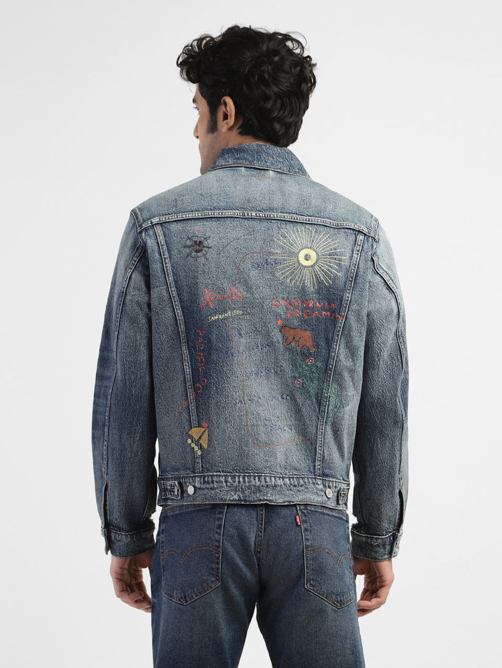 Men's Solid Blue Shirt Collar Denim Jacket - d7304d0e-c328-47cc-b6a1-c836b4265327 View