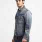 Men's Solid Blue Shirt Collar Denim Jacket - dbf96539-8b1f-4249-ab1c-e1826fbfa093 View