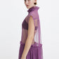 Women's High Neck Net A-Line Sheer Midi Dress - 708f330e-ca5d-4d87-9b72-fa4fd62bc80c View