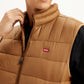 Men's Quilted Brown High Neck Puffer Jacket - 954d44b4-323b-4af3-aa3b-685b8a11814b View