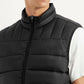 Men's Quilted Black Collar Neck Jacket - 5c250d31-d707-4ae5-98ee-a6002817d6bf View