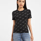Women's Brand Logo Slim Fit T-shirt Black - 0c3429fa-e9f8-4233-bbb8-e15d9c6098ad View