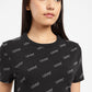 Women's Brand Logo Slim Fit T-shirt Black - 70d2ada0-81e6-41fd-b684-c5b2d6732d30 View