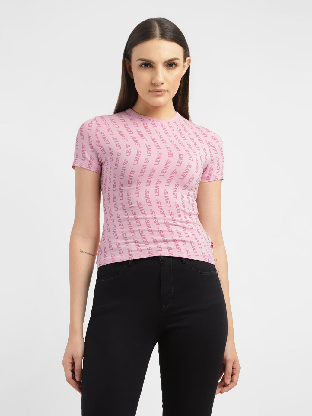 Women's Brand Logo Slim Fit T-shirt - 53d33569-52bc-422f-b426-3653d95d77da View