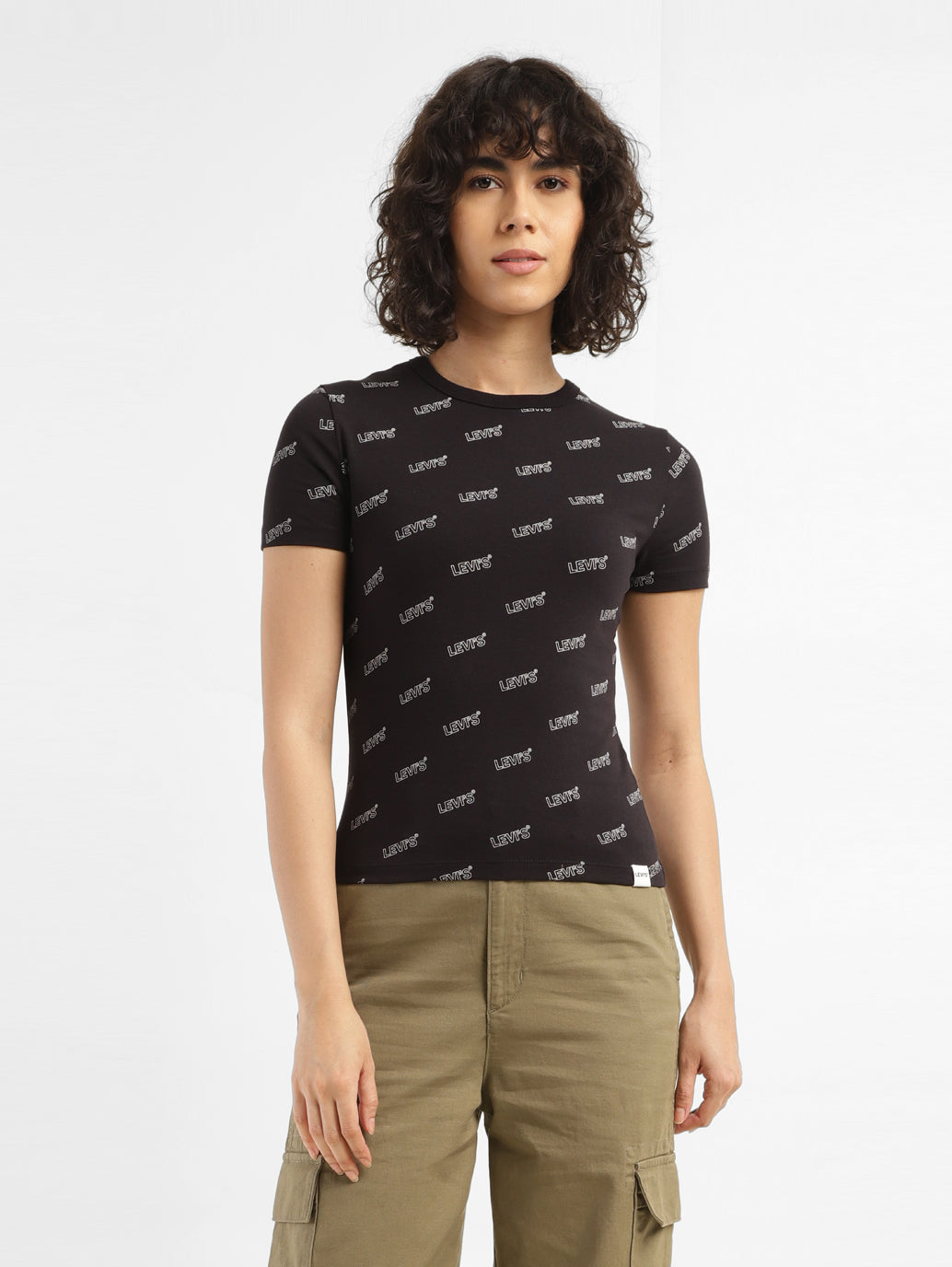 Women's Printed Slim Fit T-shirt - f0426410-2ae5-4be2-a266-310da33a724f View