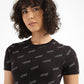 Women's Printed Slim Fit T-shirt - FrontDetails View