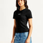 Women's Solid Crew Neck T-Shirt - Side View