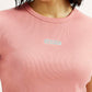 Women's Typography Slim Fit T-Shirt - Detail View